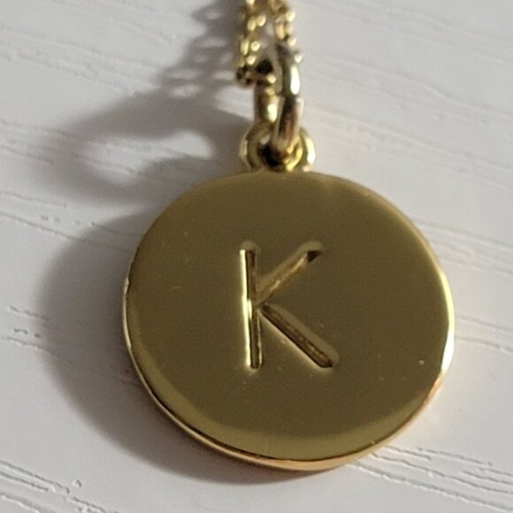 Kate Spade New York Initial K Pendant Necklace 12K Gold Plated One In A Million - Picture 7 of 8